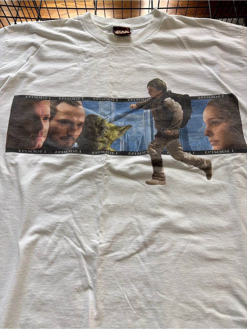 Vintage Star Wars 1999 Episode 1 The Phantom Menace Graphic T-Shirt Mens XL